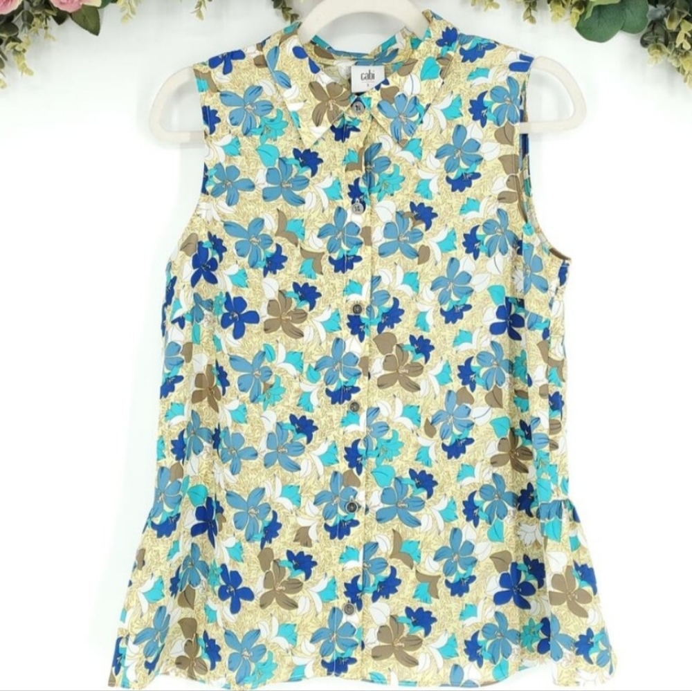 CAbi Floral Wish Peplum Top